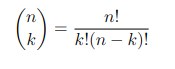 Binomial coefficient expression